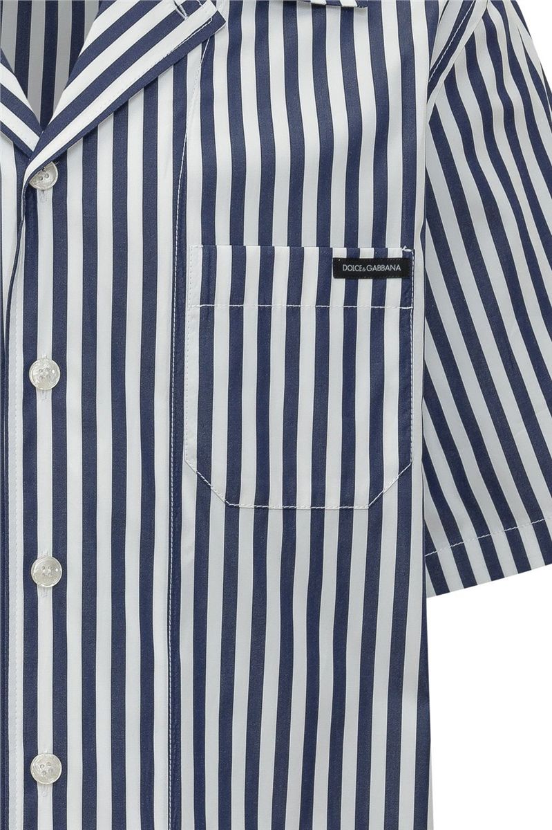 Dolce & gabbana short-sleeved striped shirt-DOLCE&GABBANA-Verso