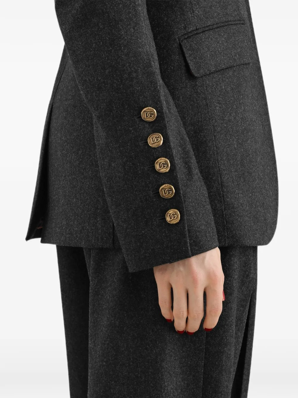 Dolce & gabbana turlington single-breasted jacket in wool flannel-DOLCE&GABBANA-Verso