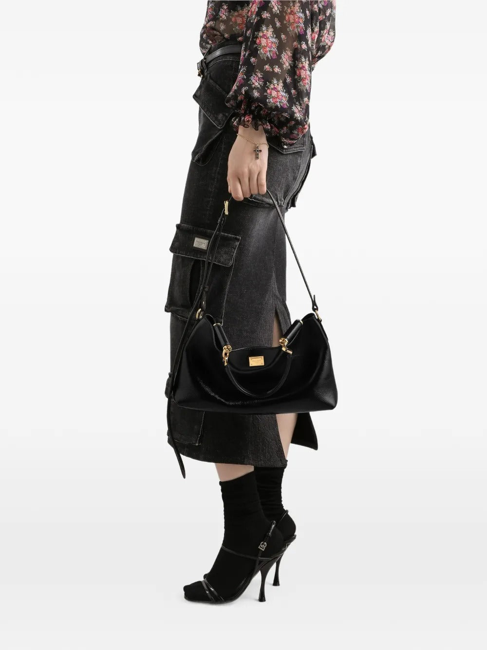 Dolce&Gabbana Vittoria Leather Shoulder Bag-DOLCE&GABBANA-Verso