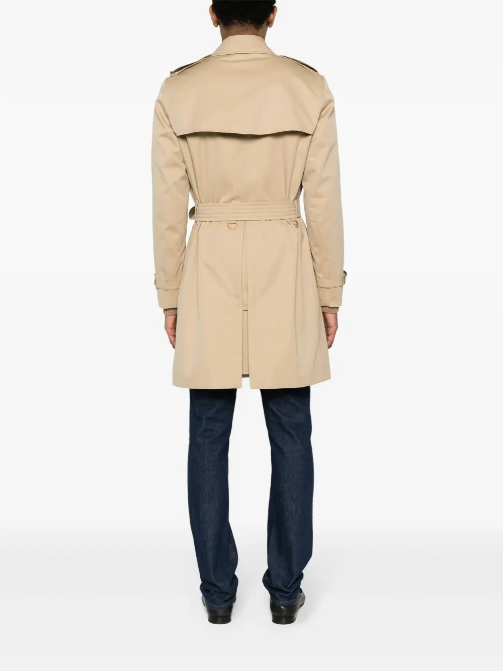 Double-breasted Cotton Trench Coat-BURBERRY-Verso