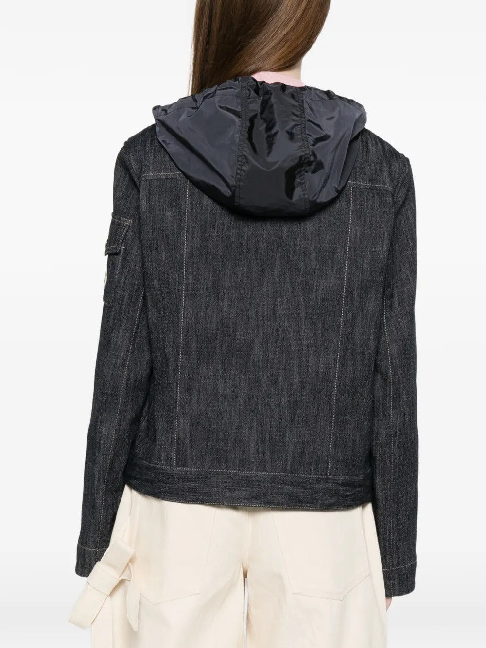 Double-breasted Hooded Jacket-MONCLER-Verso