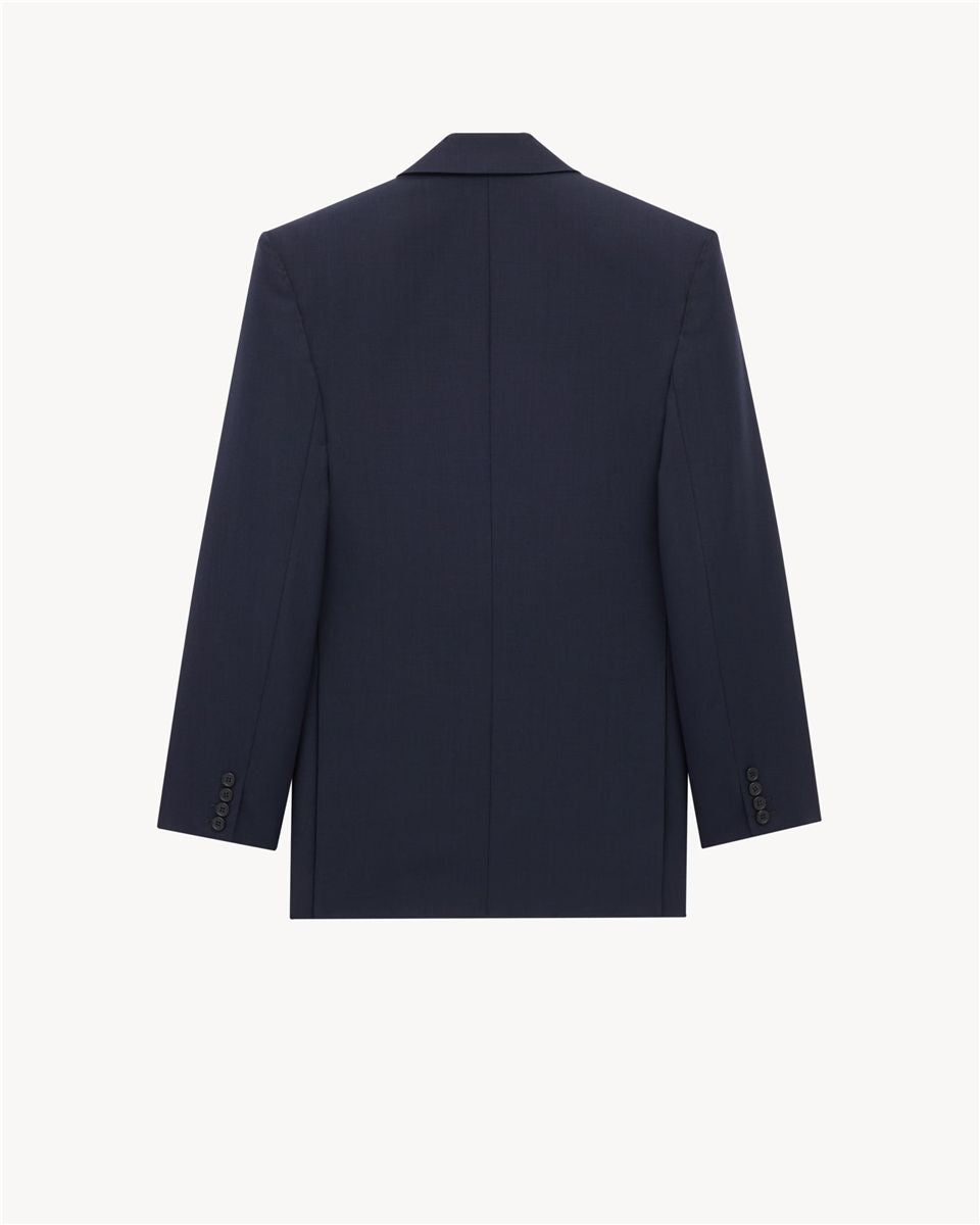 Double-breasted jacket in wool-SAINT LAURENT-Verso