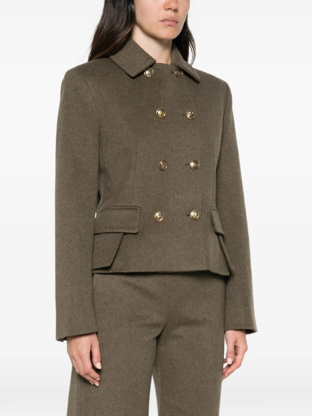 Double-breasted peplum jacket-ERMANNO SCERVINO-Verso