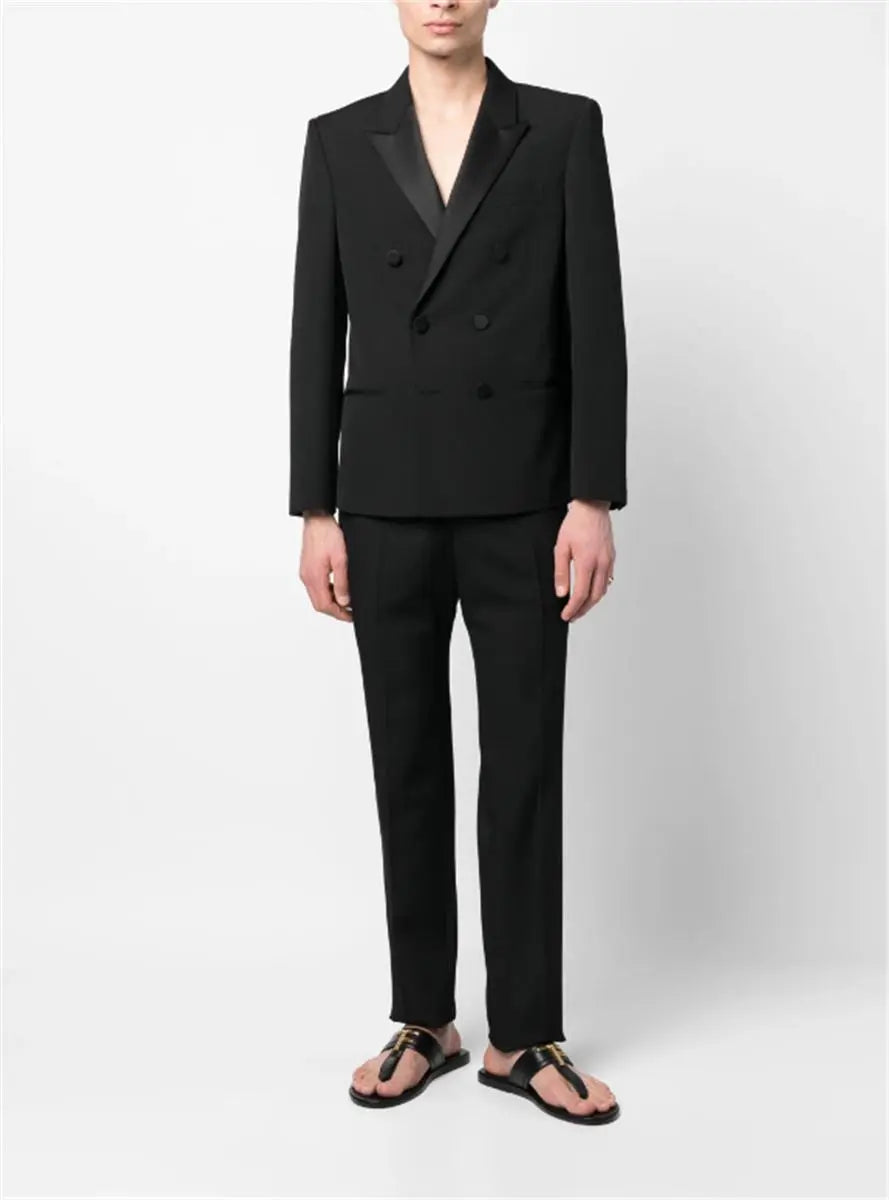 DOUBLE-BREASTED WOOL BLAZER SAINT LAURENT