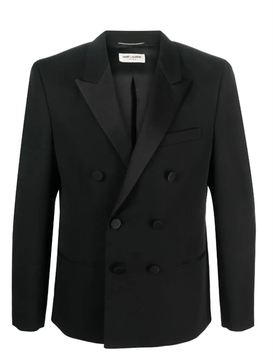 DOUBLE-BREASTED WOOL BLAZER SAINT LAURENT