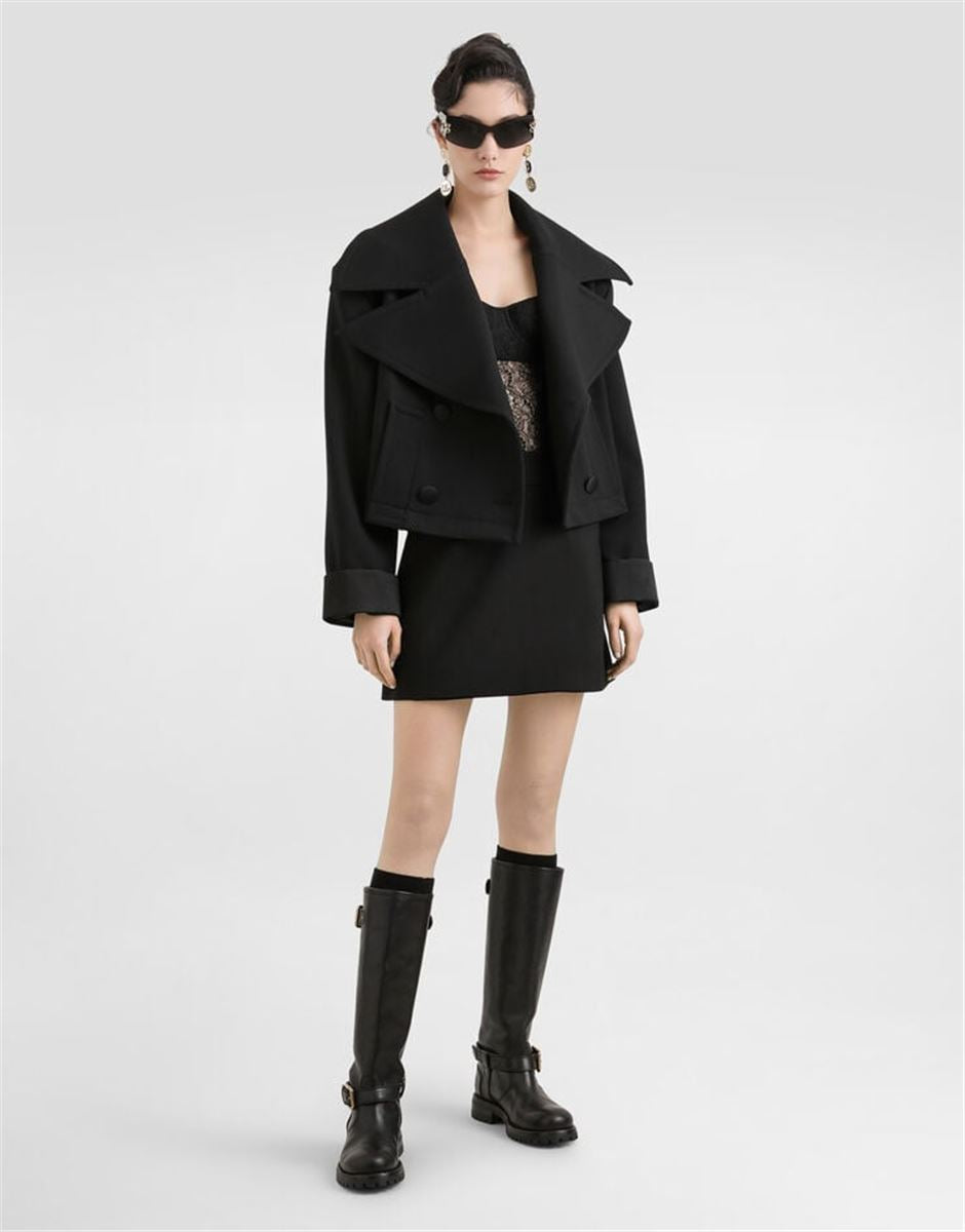 DOUBLE-BREASTED WOOL JACKET-DOLCE & GABBANA-Verso