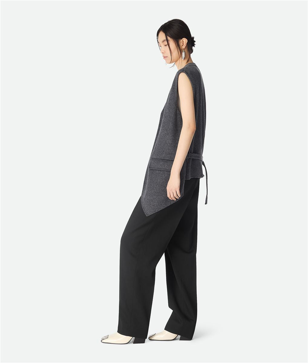 DOUBLE FACE WOOL GILET-BOTTEGA VENETA-Verso