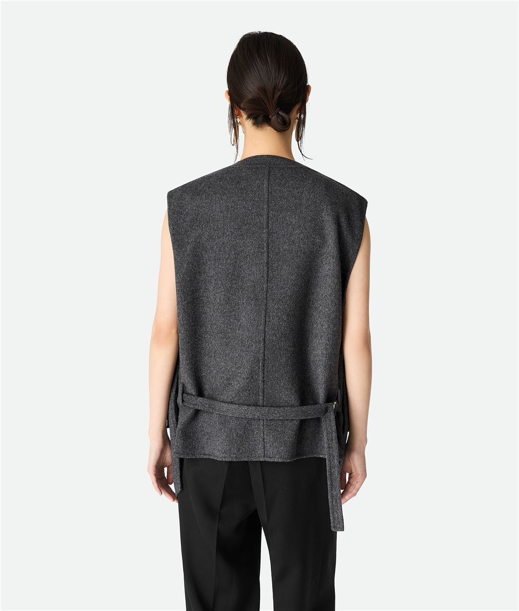 DOUBLE FACE WOOL GILET-BOTTEGA VENETA-Verso