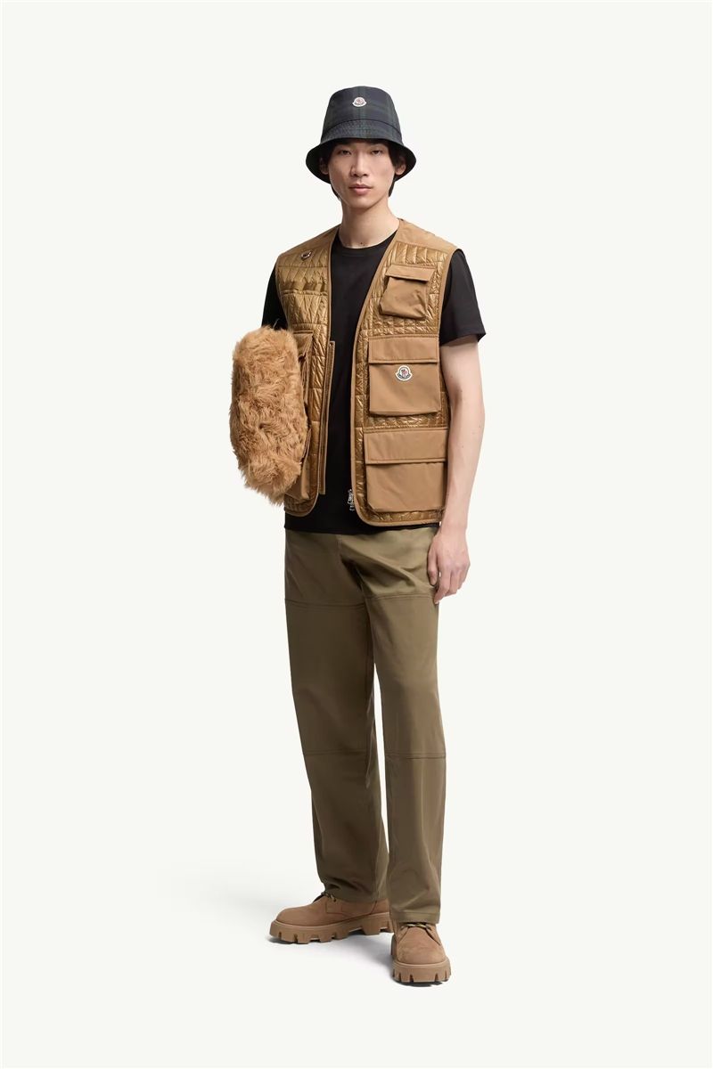 Double logo patch cotton t-shirt-MONCLER-Verso