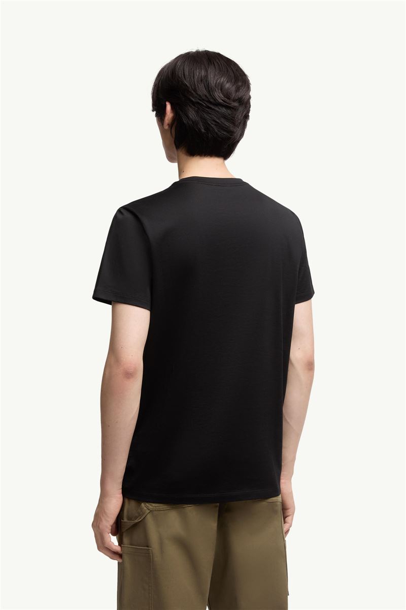 double logo patch cotton t-shirt-MONCLER-Verso