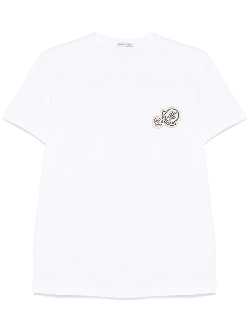 Double logo patch cotton t-shirt-MONCLER-312586-S-Verso