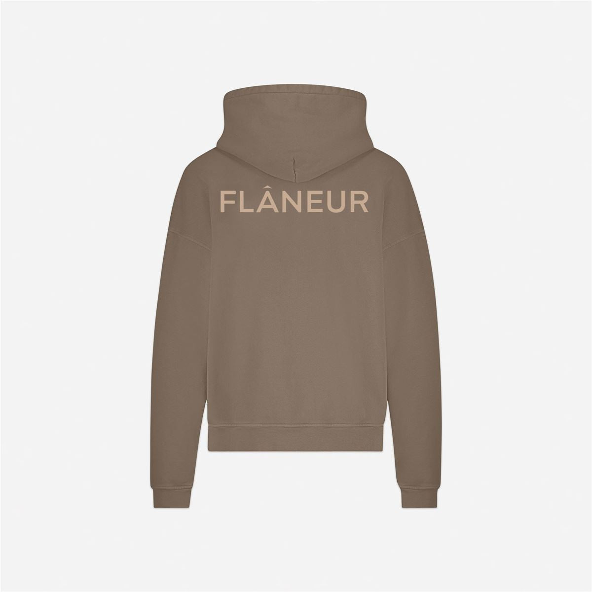 double logo washed hoodie-FLANEUR-Verso