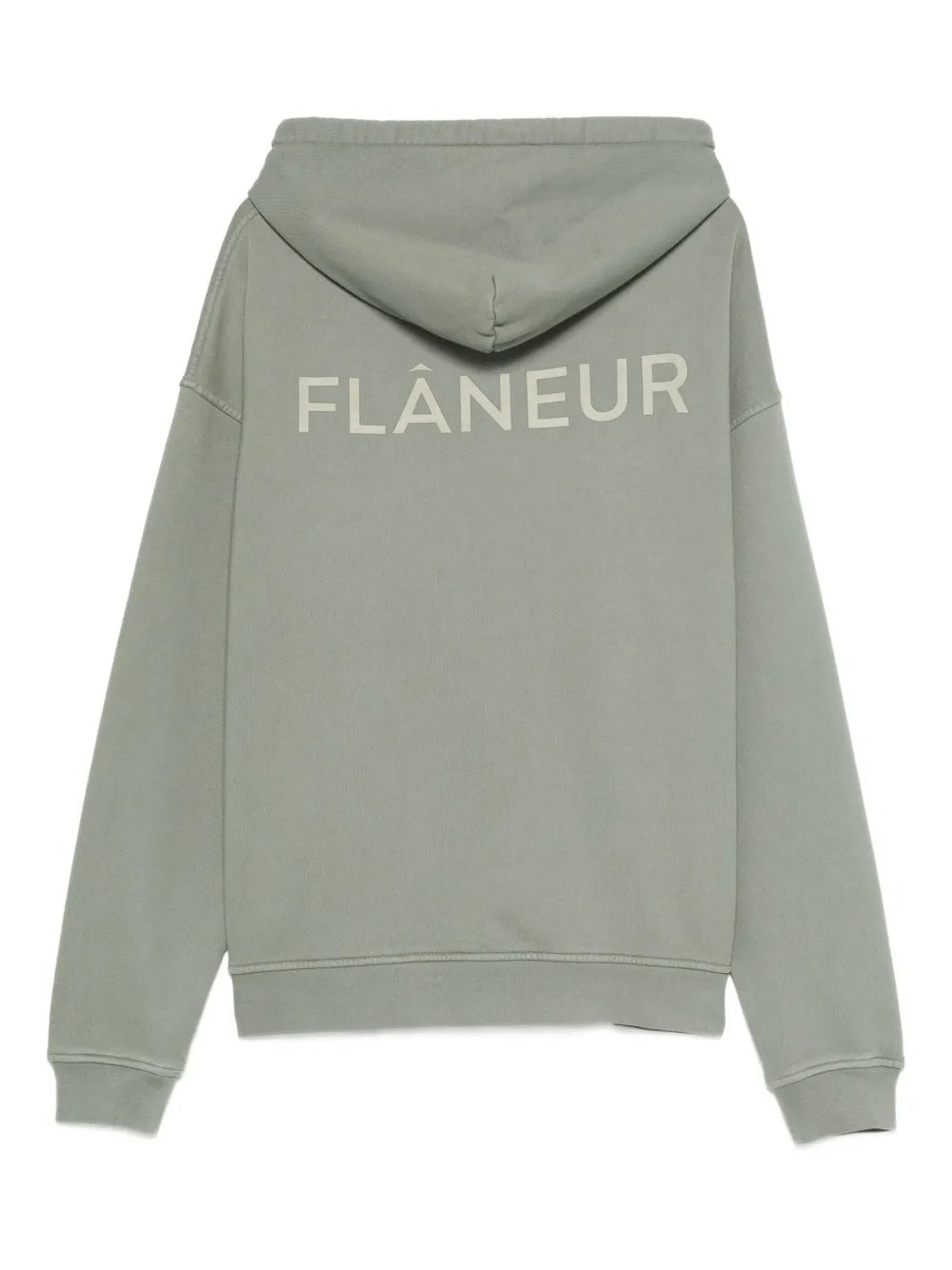 Double logo washed hoodie-FLÂNEUR-Verso