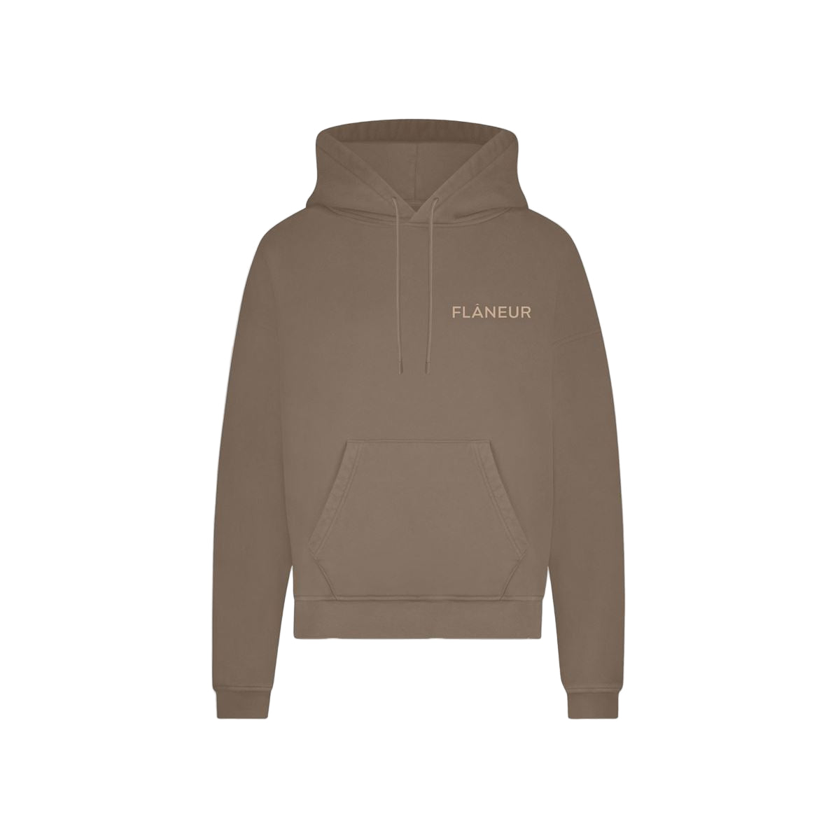 double logo washed hoodie-FLANEUR-Verso