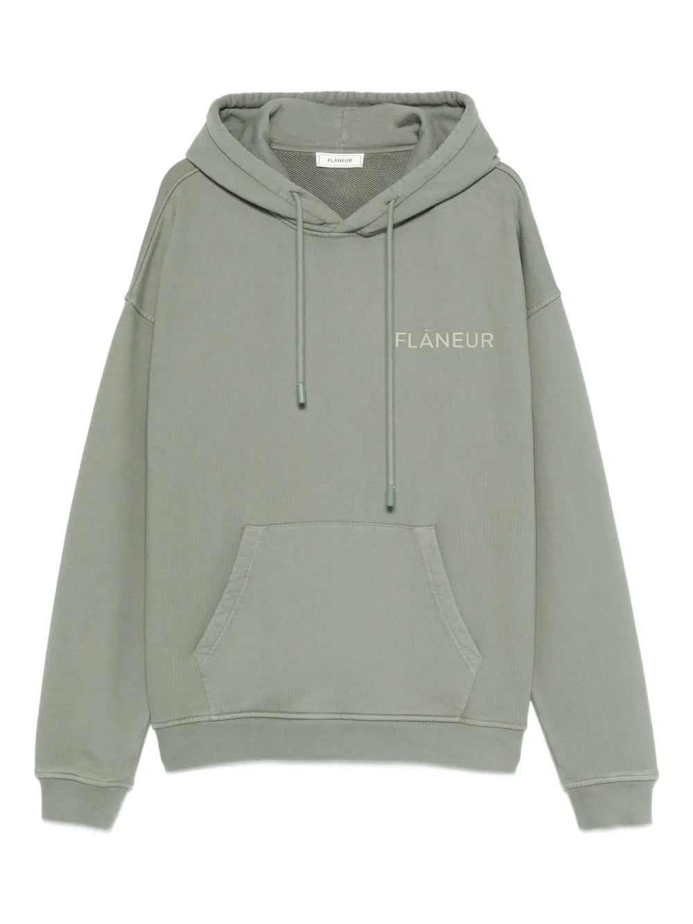 Double logo washed hoodie-FLÂNEUR-Verso