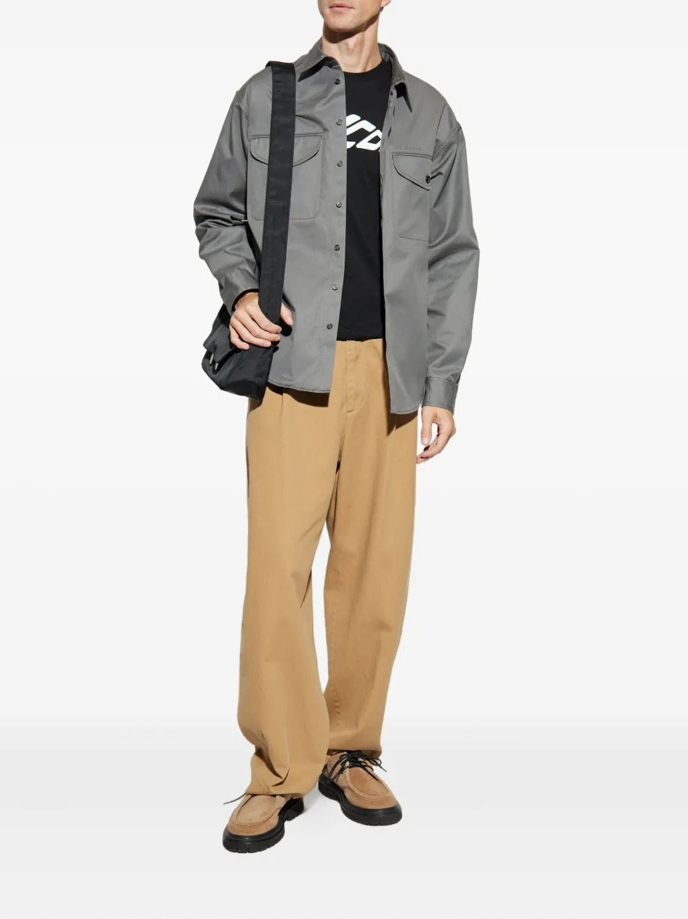 Double-pocket cotton shirt-DSQUARED-Verso