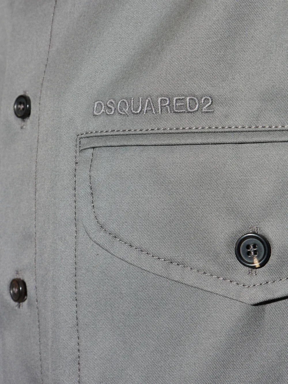 Double-pocket Cotton Shirt-DSQUARED2-Verso
