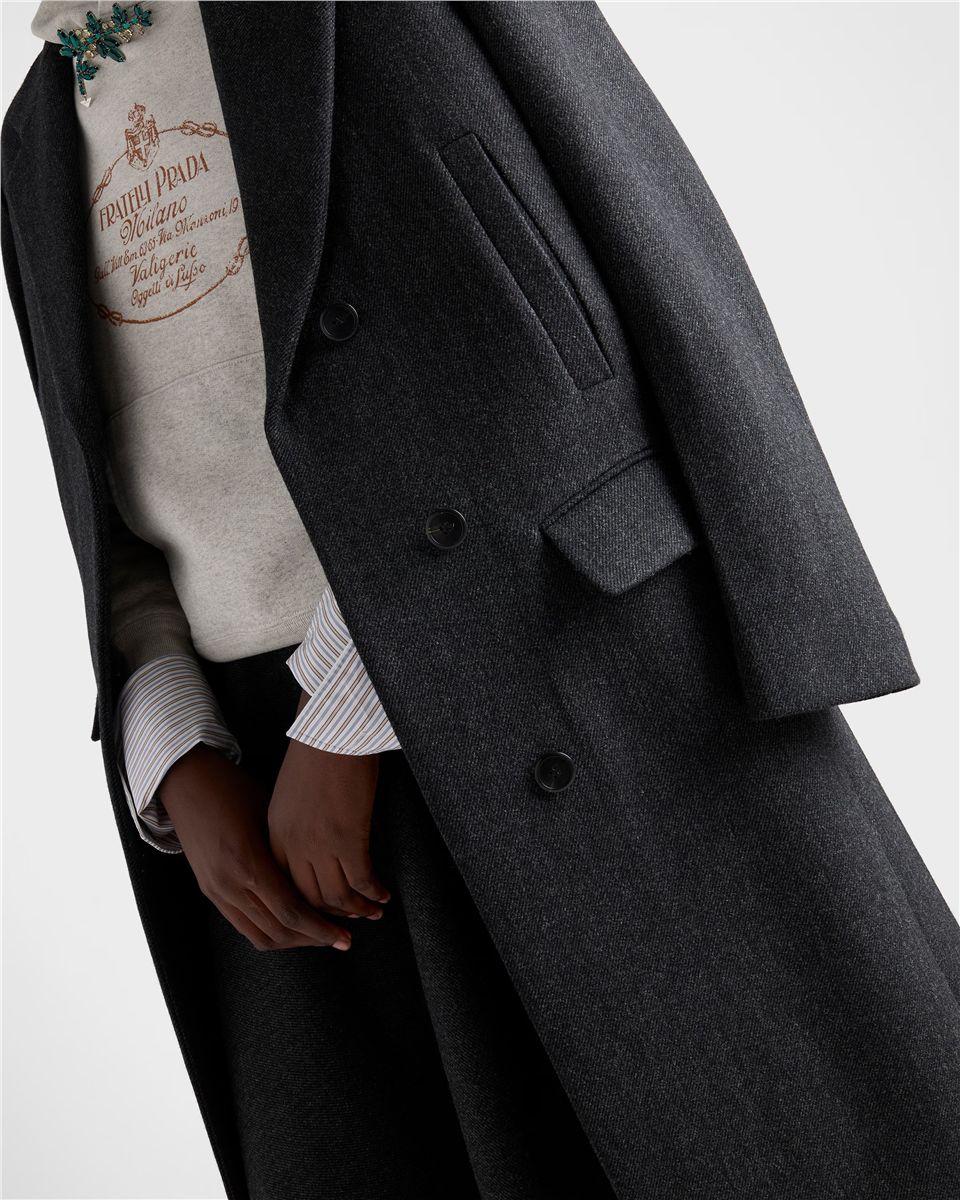 Double Wool Midi-Skirt-PRADA-Verso