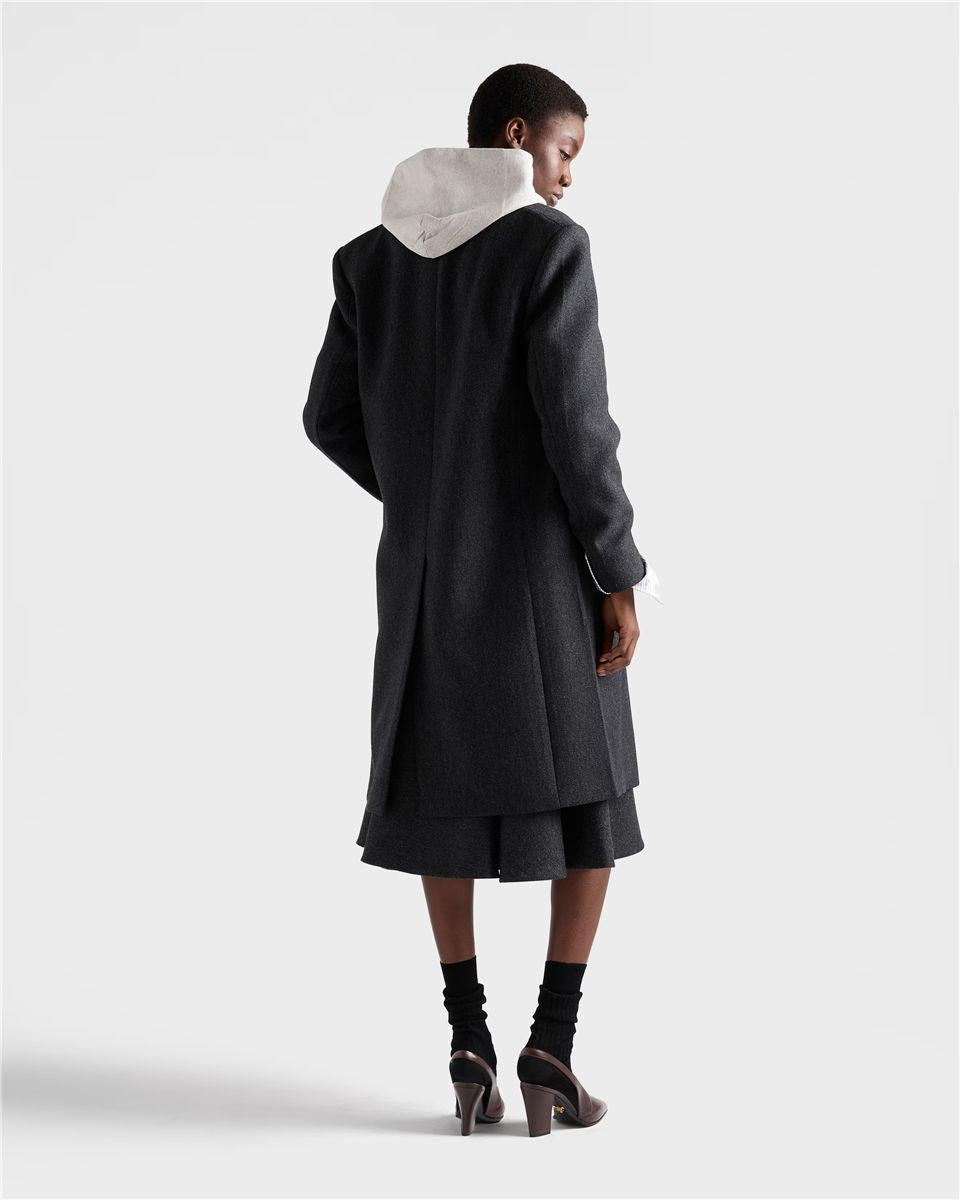 Double Wool Midi-Skirt-PRADA-Verso