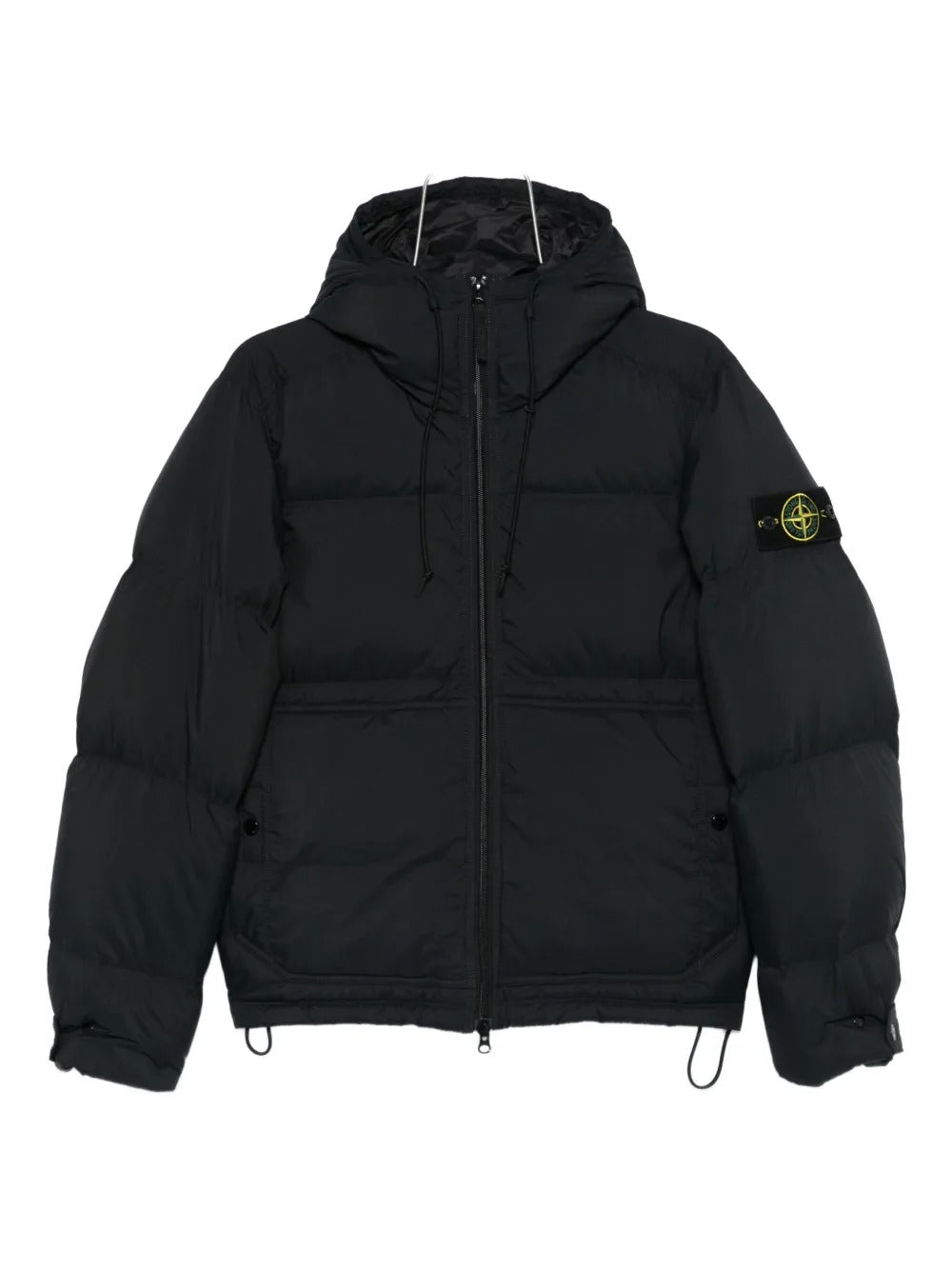 Down Parka with Water Resistance and Snap Pockets-STONE ISLAND-Verso