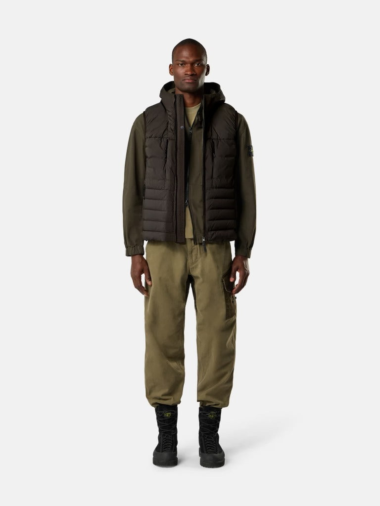 Down vest with anti-drop finish-STONE ISLAND-Verso
