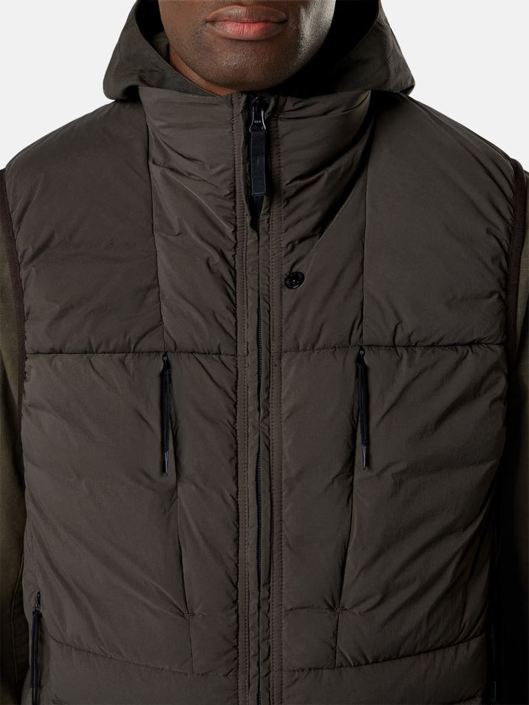 Down vest with anti-drop finish-STONE ISLAND-Verso