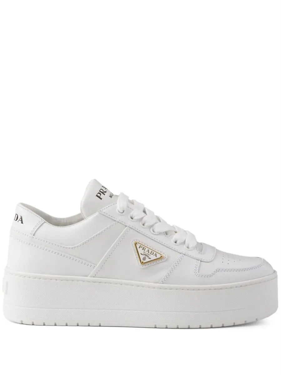 DOWNTOWN BOLD LEATHER SNEAKERS PRADA