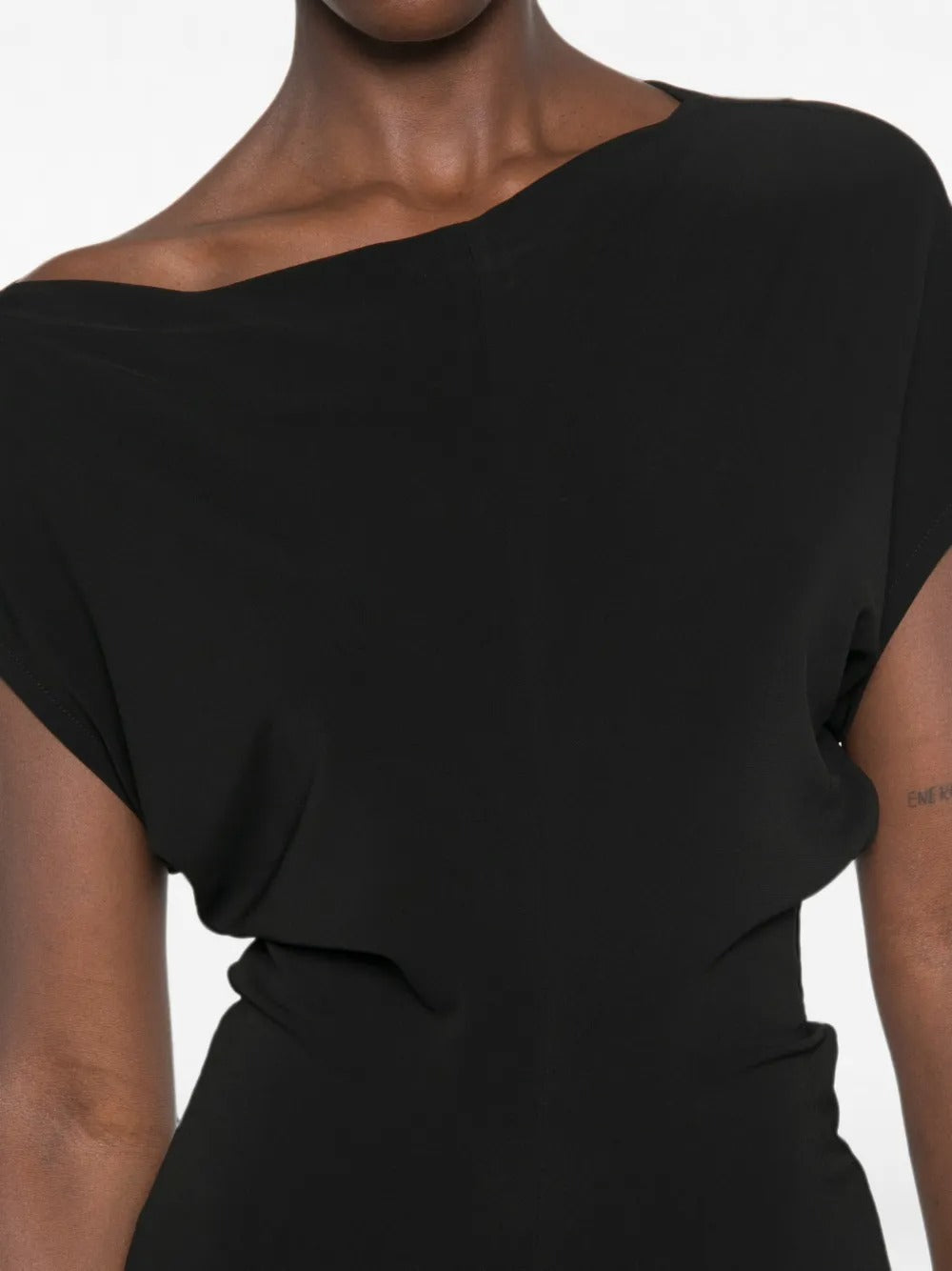Draped-design midi dress-VINCE-Verso