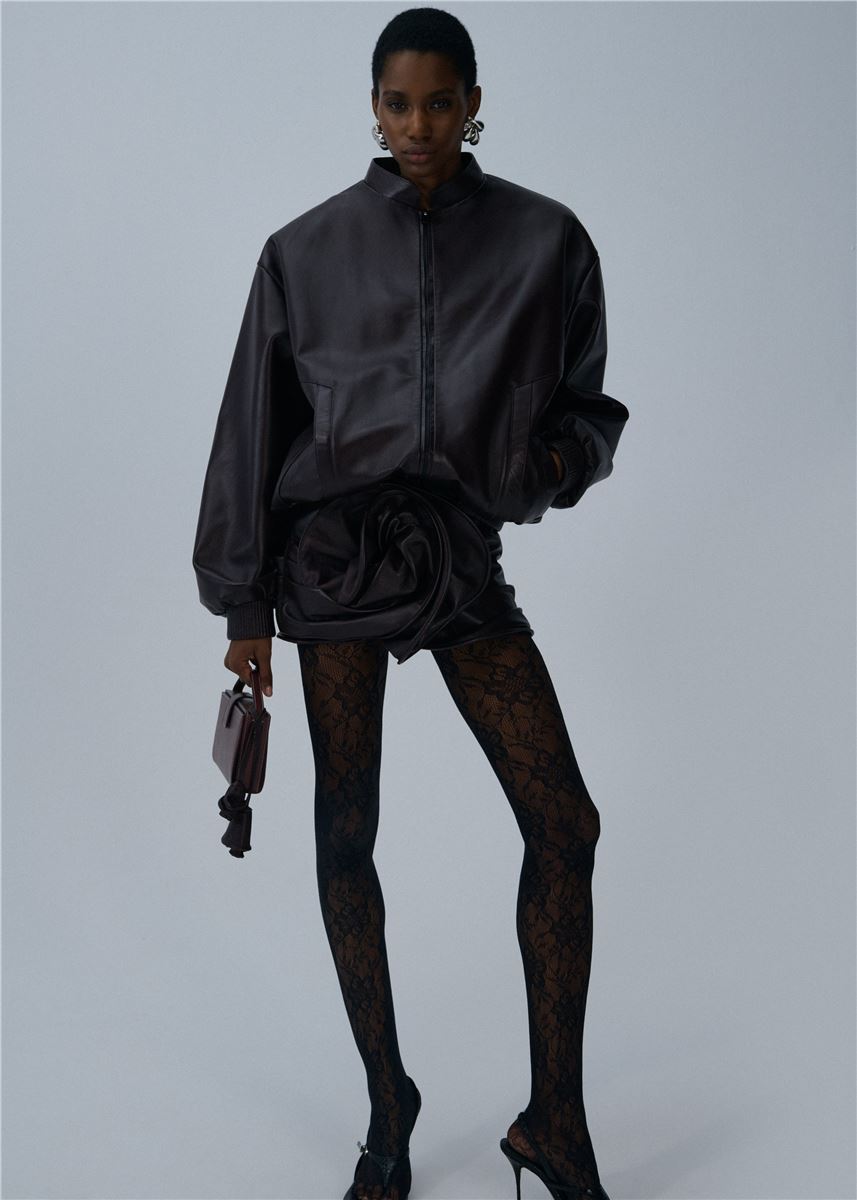 DRAPED LEATHER MINI SKIRT IN BURGUNDY-MAGDA BUTRYM-Verso