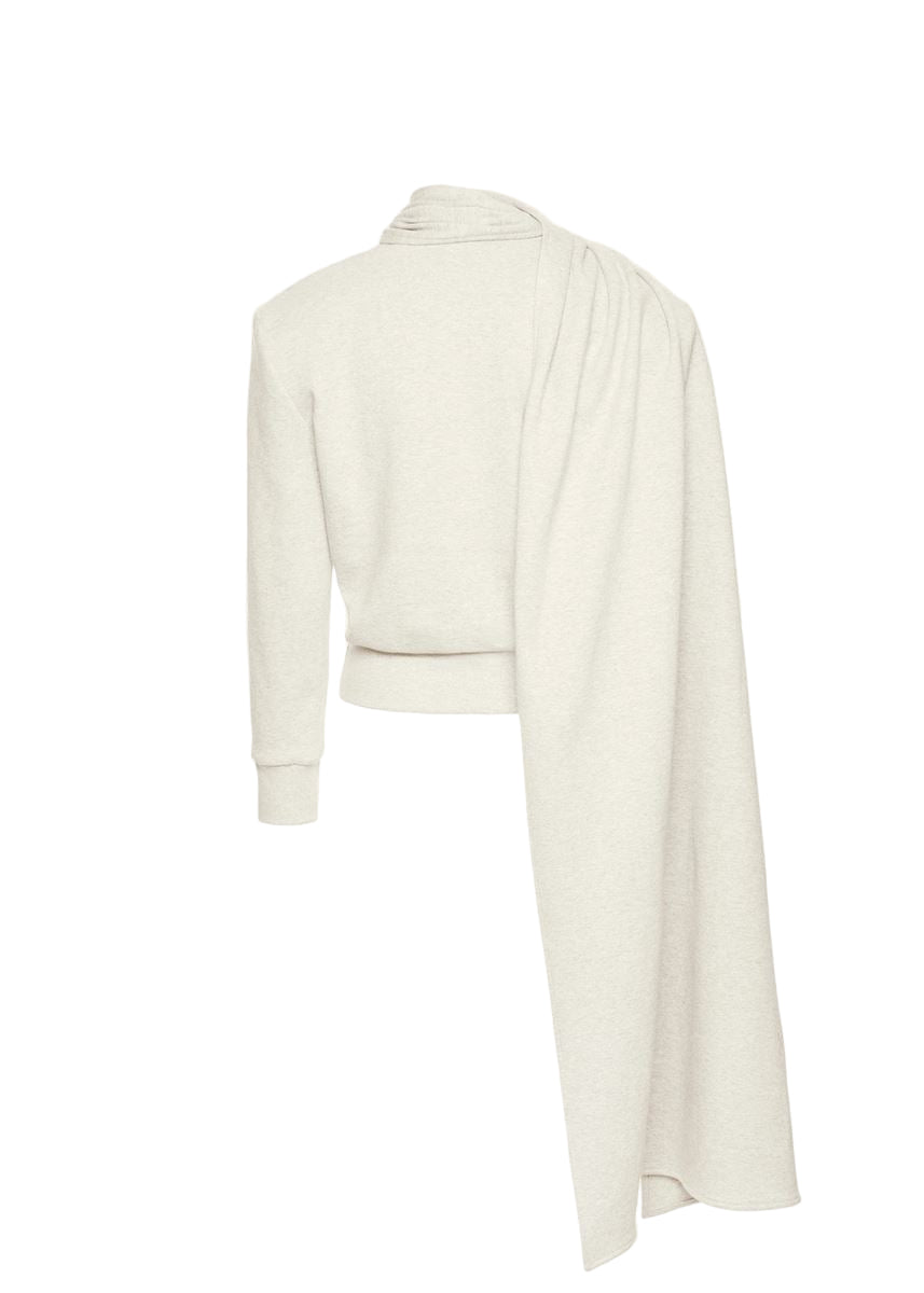 Draped Scarf Sweatshirt-MAGDA BUTRYM-Verso