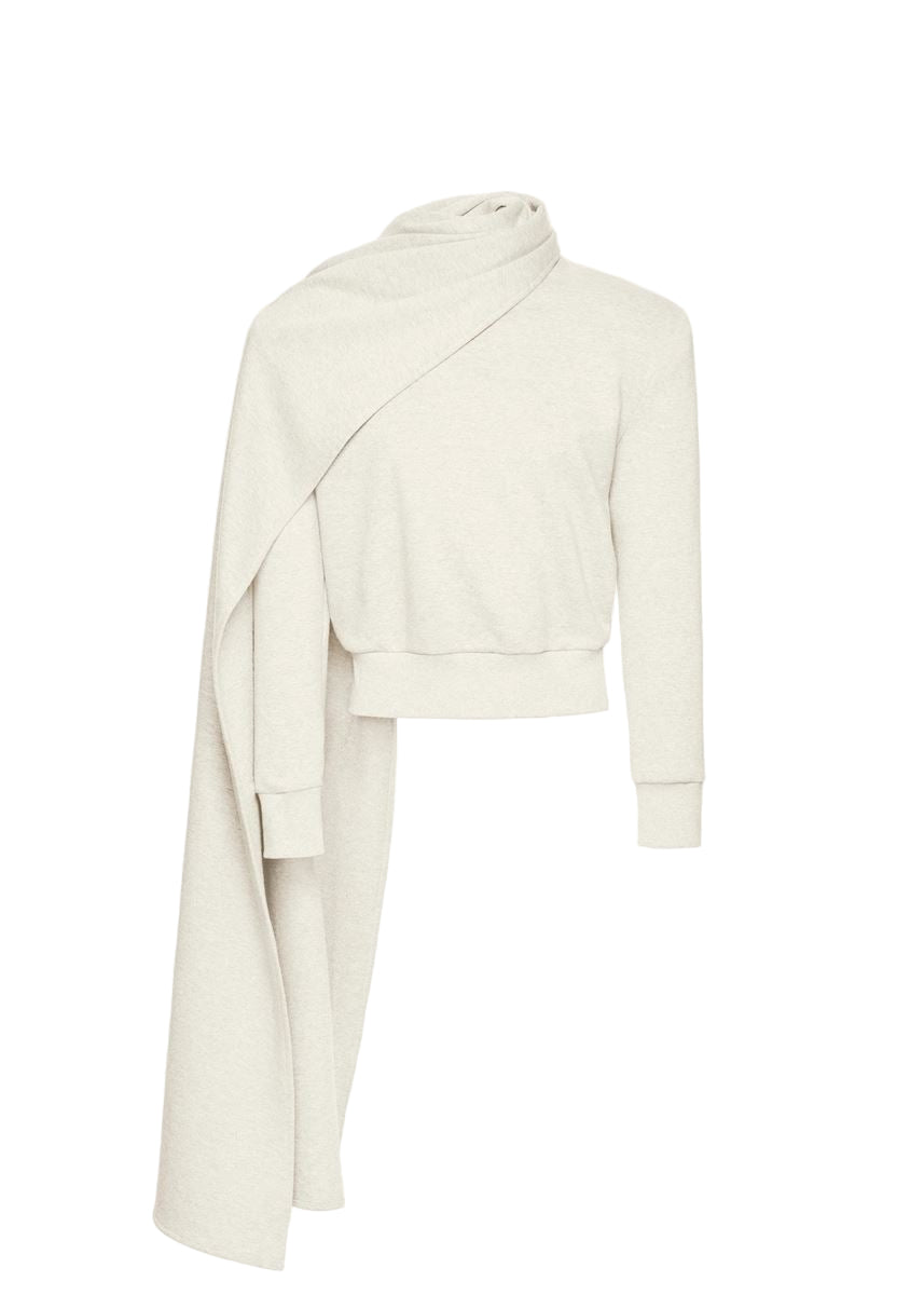 Draped Scarf Sweatshirt-MAGDA BUTRYM-Verso