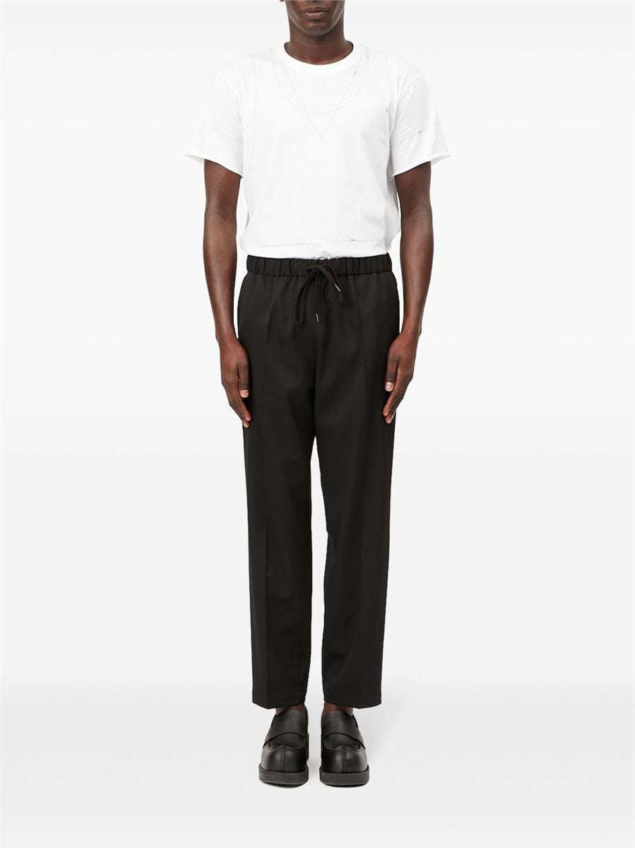 DRAWSTRING CROPPED TROUSERS-MM6-Verso