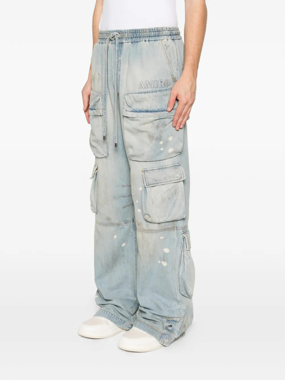 Drawstring-fastening cargo jeans-AMIRI-Verso