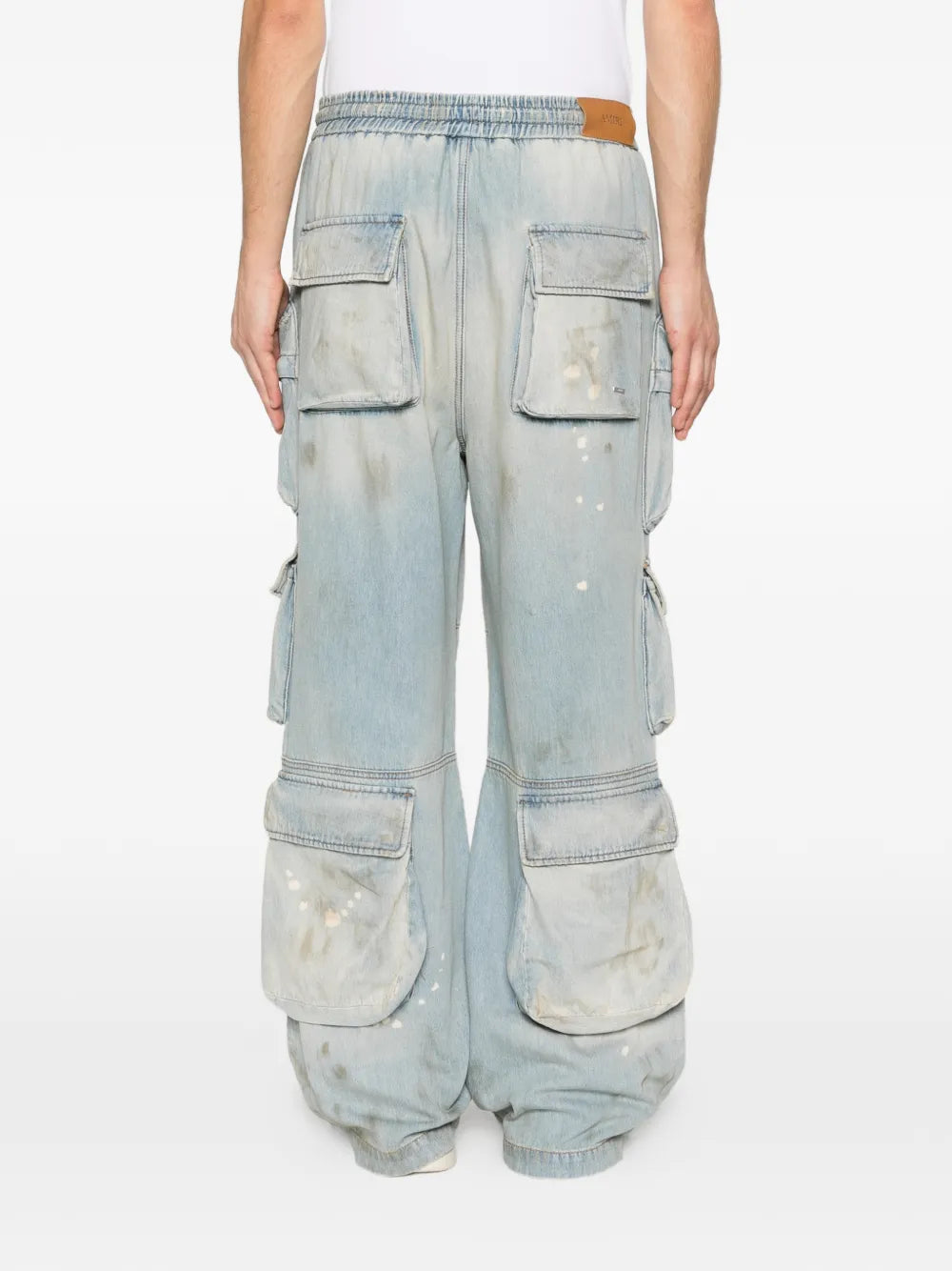 Drawstring-fastening cargo jeans-AMIRI-Verso
