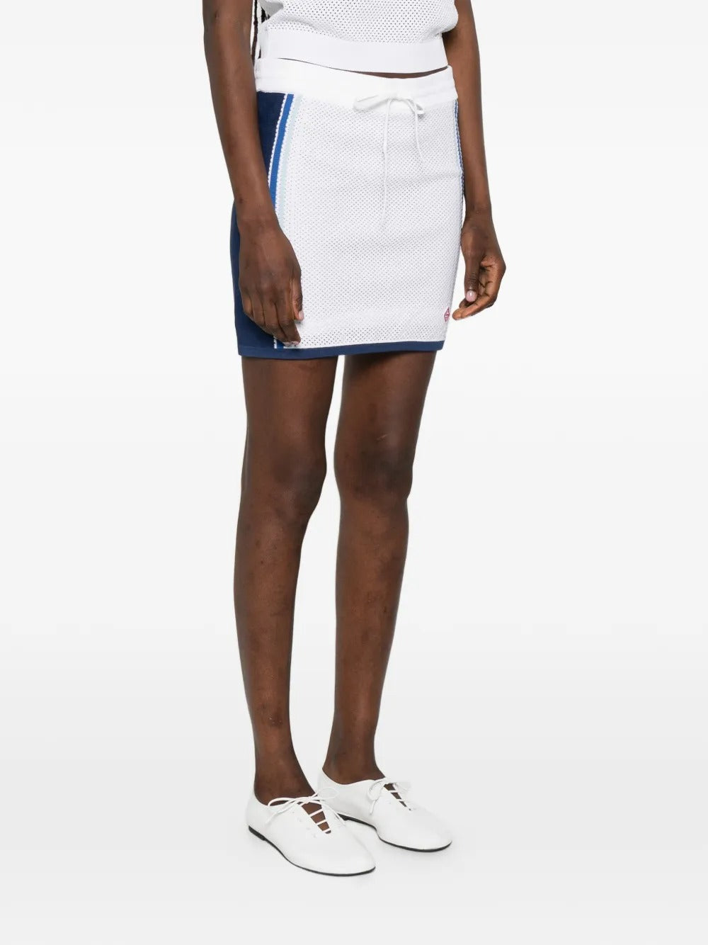 Drawstring Mesh Skirt-CASABLANCA-Verso