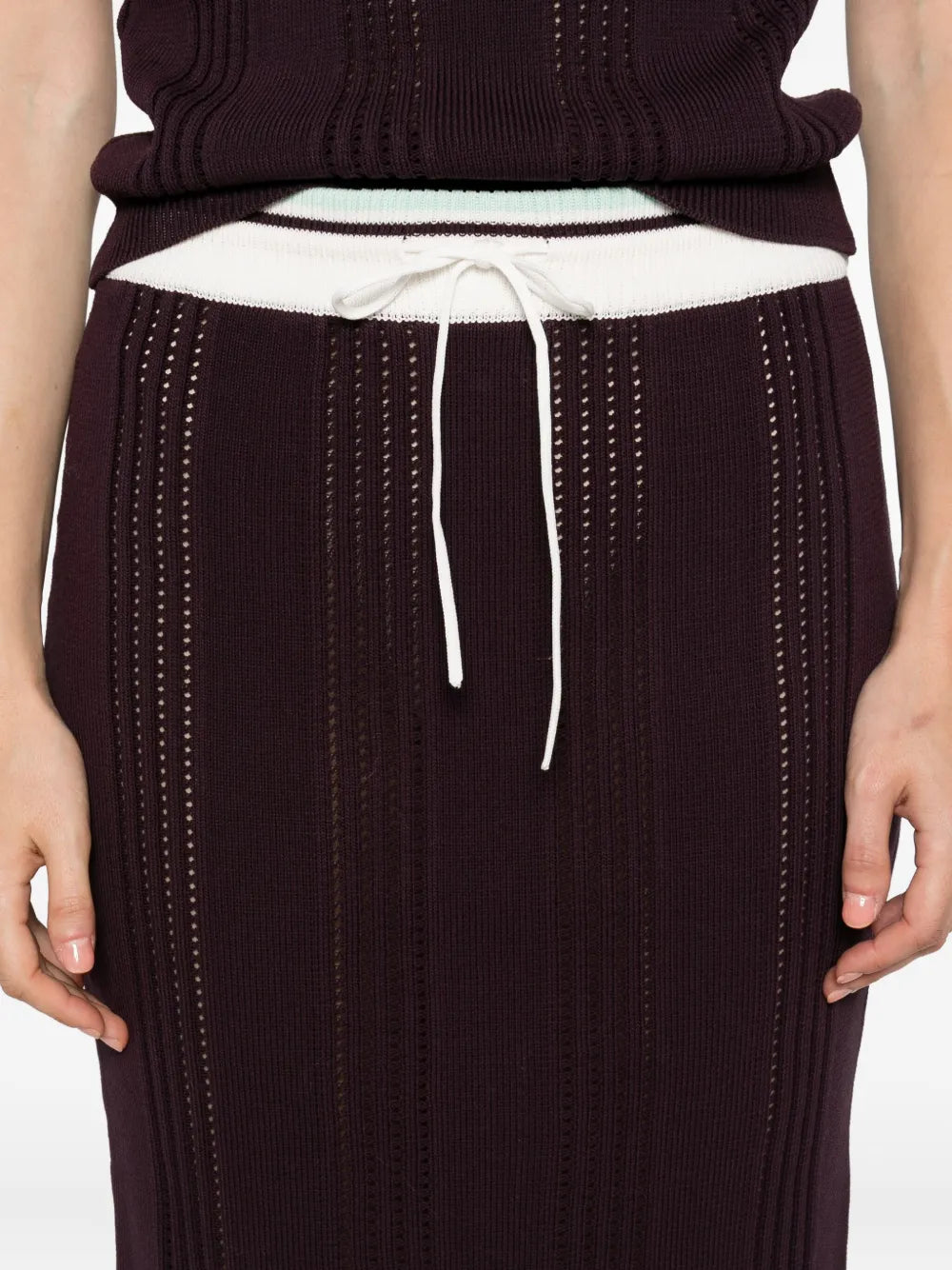 Drawstring mini skirt-CASABLANCA-Verso