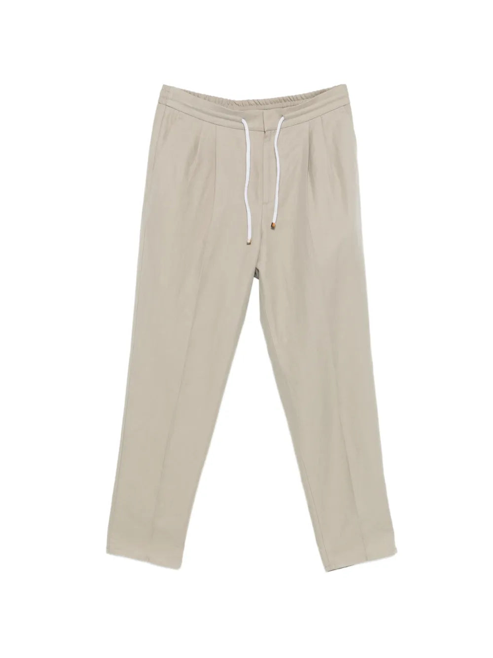 Drawstring pleated trousers-BRUNELLO CUCINELLI-Verso