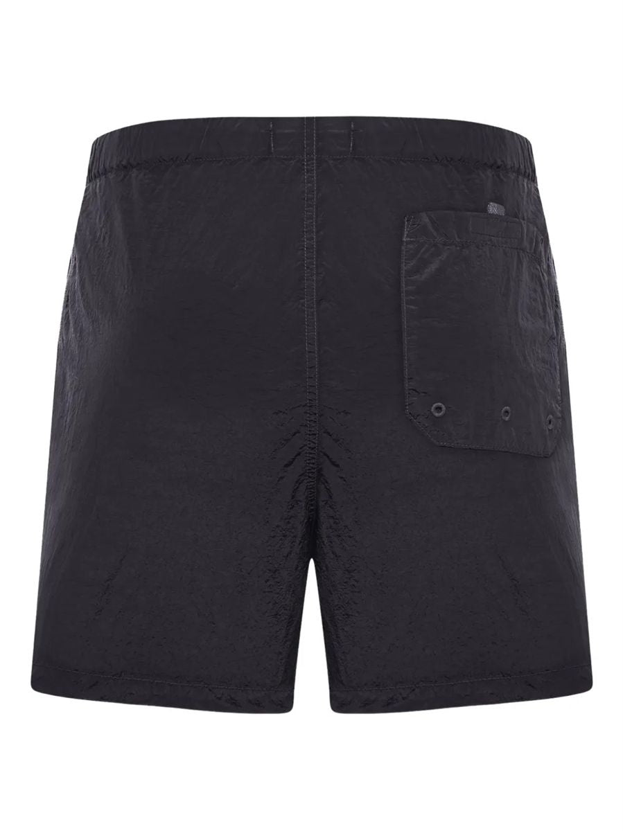 Drawstring stripe shorts-STONE ISLAND-Verso