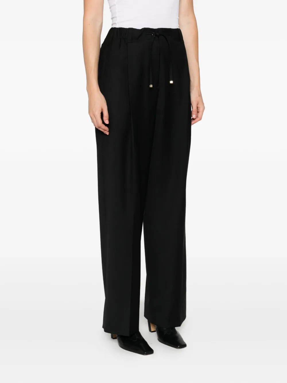 Drawstring trousers-MONCLER-Verso