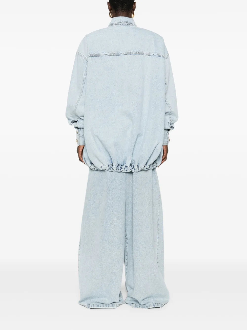 Drop-shoulder denim jacket-THE MANNEI-Verso