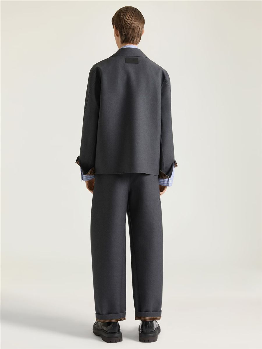 Overshirt in wool with checked reverse-GIVENCHY-Verso