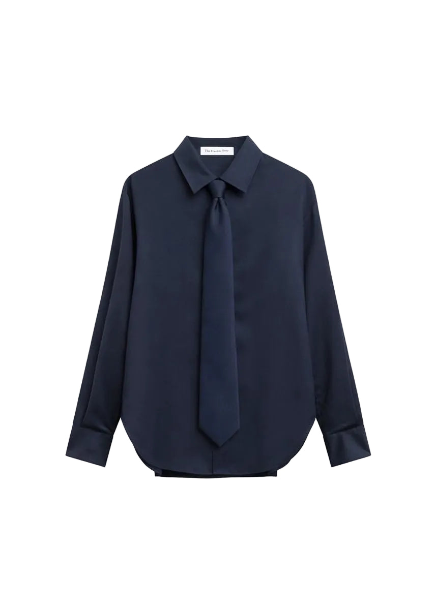 Peri tie neck shirt-THE FRANKIE SHOP-312202-XS-Verso
