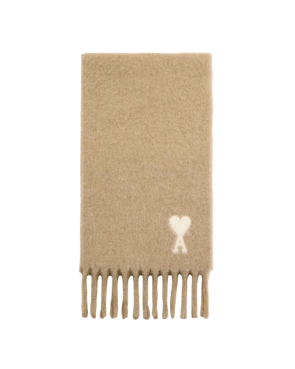 Oversize scarf in alpaca and pure wool.
