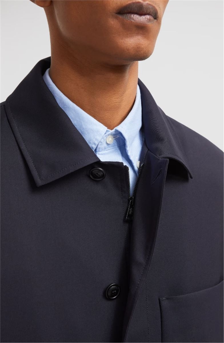 PLUMEL WOOL GABARDINE DOWN SHIRT JACKET - MONCLER - Verso