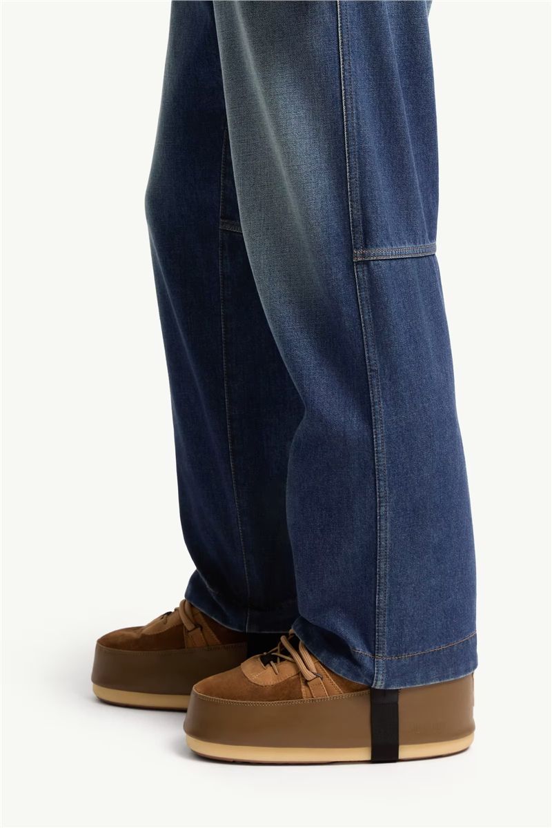 Denim ski trousers-MONCLER-Verso