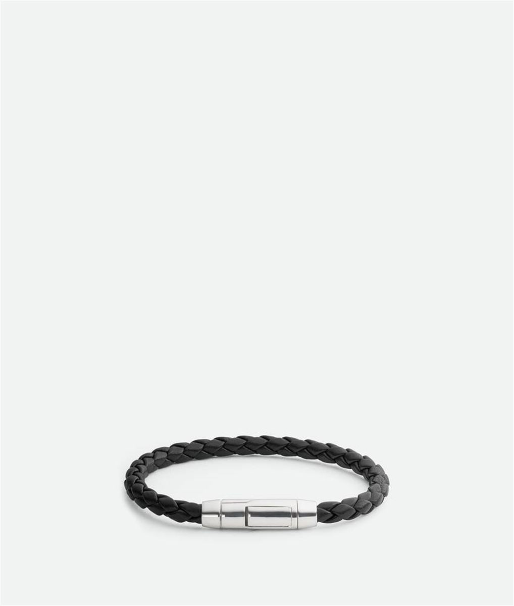 BRAIDED LEATHER BRACELET -  BOTTEGA VENETA -  Verso