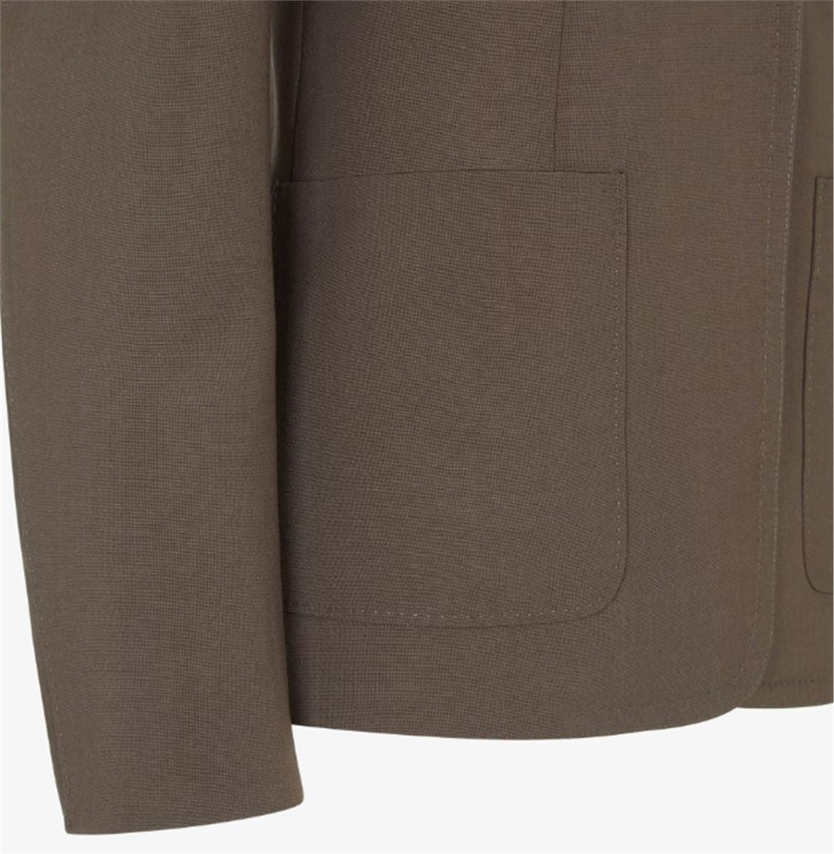 DARK GREEN WOOL AND MOHAIR BLAZER - FENDI - Verso