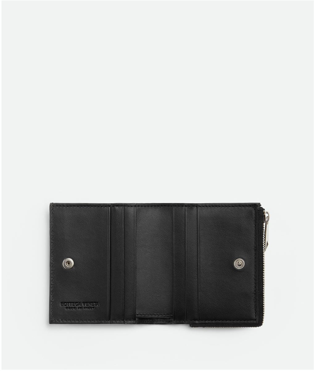 INTRECCIATO BI-FOLD WALLET WITH ZIP BOTTEGA VENETA