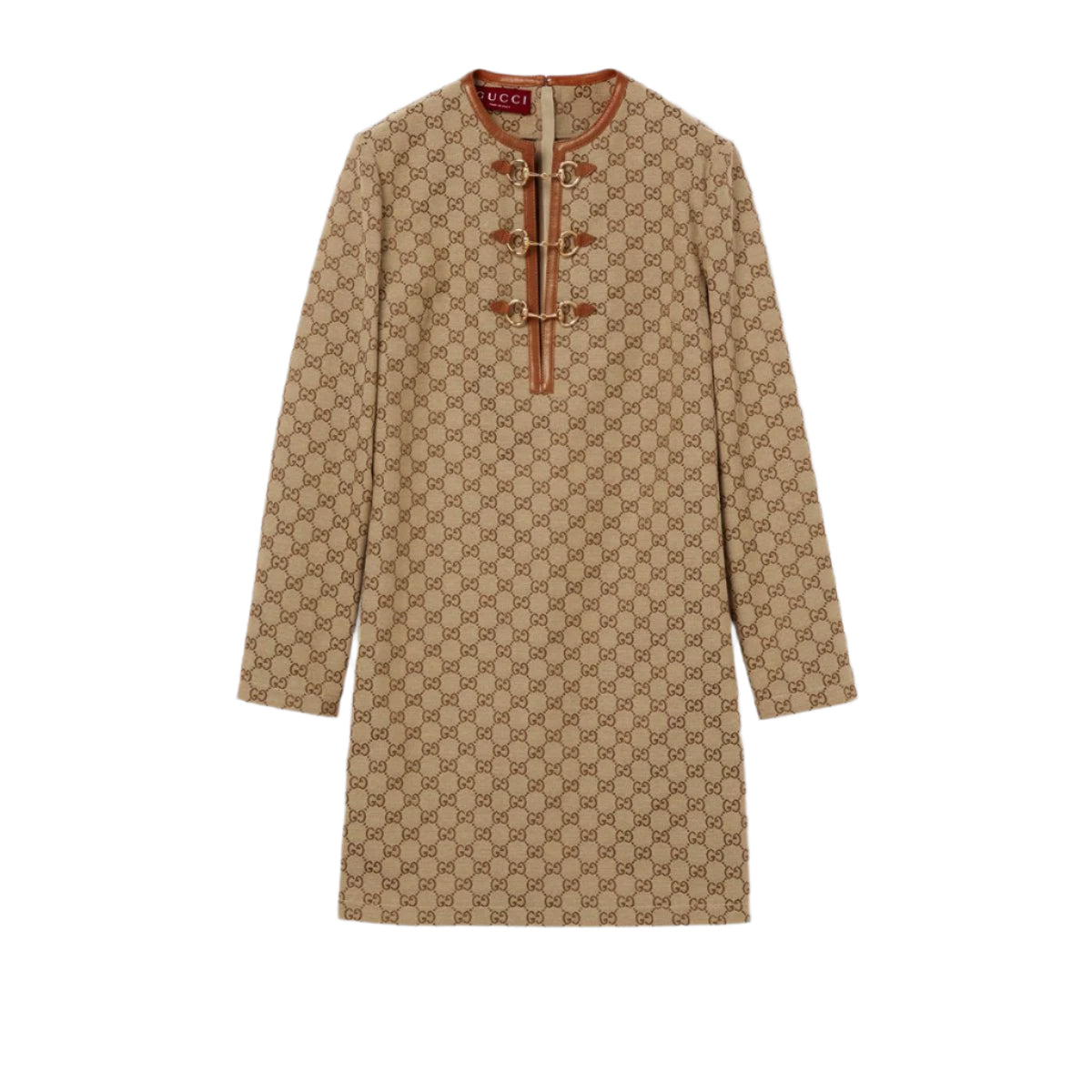 GG FABRIC DRESS WITH MORSETTO DETAIL -  GUCCI -  Verso