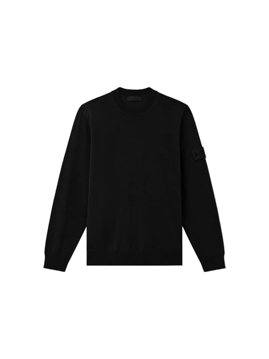Regular-fit crewneck jumper with ribbed trims-STONE ISLAND-311346-S-Verso